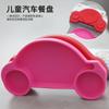Em estoque Venda por Atacado Prato de Silicone para Jantar Infantil Suprimentos Maternos e Infantis Carro Três Compartimentos Antiderrapante Anti-queda Prato de Jantar Tigela de Comida