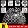 Conjunto de seis peças para check-in de malas, conjunto de oito peças para cama, conjunto de quatro peças, conjunto completo de algodão lavado, colcha, capa de edredom de inverno