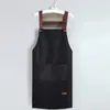 Novo Avental Estilo Coreano para Cozinha Doméstica, Impermeável e à Prova de Óleo, Avental Específico para Catering para Mulheres, Roupa de Trabalho, Logotipo e Texto Personalizáveis