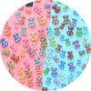 Fondo plano color AB oso arte de uñas mini oso accesorios DIY pegamento crema accesorios para funda de teléfono accesorios de resina al por mayor
