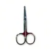 Tijeras para depilar cejas de acero inoxidable al por mayor del fabricante Tijeras de belleza para maquilladores Tijeras para recortar vello nasal de punta redonda Herramientas de belleza