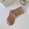 Calcetines de Confinamiento de Color Sólido Caramelo Sin Hueso Calcetines para Mujer Posparto Cuatro Estaciones Burbuja Mujeres Embarazadas Acumulados de Caña Media Al Por Mayor Transpirables