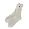 Calcetines estilo miu para mujer otoño invierno calcetines de media pantorrilla color liso calcetines holgados calcetines versátiles simples con botón algodón puro calcetines largos estilo básico