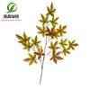 Dongguan planta verde artificial Árbol grande rama plana Hoja Naranja Hoja de Arce Higuera Francesa hoja de té hoja de plástico