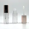Venta directa de fábrica tubo pentagonal dorado de 5 ml para brillo de labios, se puede usar para dispensar corrector, rubor líquido, sombra de ojos, material de embalaje cosmético