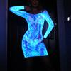 Calcetines de Tirantes Noctilucentes Sexy Azules Huecos de Red Grande Malla de Pescado Niños