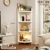 Mueble de Esquina para el Hogar Estante de Esquina para Pared Estante de Almacenamiento de Esquina al Lado del Sofá Mueble Triangular Estante de Exhibición de 90 Grados para Sala de Estar