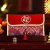 Sobres rojos de tela de alta gama para bodas y compromisos, sobres rojos de tamaño grande para la ceremonia del té de los padres y dinero de regalo