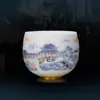Porcelana Blanca Dehua Porcelana de Jade Grasa de Oveja Taza de Té Personal para Uso Doméstico, Personalizable con Patrón de Logo, Adecuada para Eventos y Regalos, Taza del Anfitrión