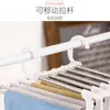 Cabide de Calças Multicamadas de Aço Inoxidável Cabide Telescópico Dobrável Multifuncional para Roupas Calças Cabide Mágico Secador de Roupas Doméstico