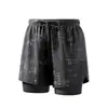 Bañador de Hombre de Doble Capa Anti-Vergüenza, Secado Rápido, Holgado, Moderno, Shorts Deportivos de Playa Estampados, Nuevo Estilo de Verano