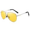 Nuevas gafas de sol polarizadas de metal, gafas de sol de moda que cambian de color para hombres, gafas de conducción de día y de noche de doble uso, venta al por mayor