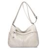 Bolso Cruzado de Cuero Suave Texturizado Retro Transfronterizo Bolso de Mamá en forma de U para Mujer Bolso de Hombro Cruzado Casual de Gran Capacidad Nuevo Otoño e Invierno Bolso Cuadrado Pequeño