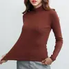 Camisa cálida de terciopelo de doble cara para mujer, top de color liso para otoño e invierno, ropa de mujer de Corea del Sur, camiseta ajustada con forro polar, ropa de mujer de manga larga
