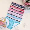 Calcinhas Femininas Plus Size Estampadas Camufladas Cintura Média Moda Transfronteiriça Estampa de Letras Algodão Puro Confortáveis