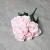 Flores Artificiales para Salón de Bodas, Ramo Falso de Rosas de 9 Cabezas, Adornos para Decoración del Hogar, Flores de Mano, Pared de Flores de Seda Transfronteriza