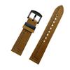 Adequado para Pulseira de Relógio Estilo Negócios Pangdahai em Couro Nobuck Retrô com Costura em Cor Contrastante Fivela de Areia Pulseira de Pulso Reserva 22mm