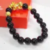 Feira de negócios rios e lagos correndo Pulseira de ouro com imitação de moedas europeias liga de obsidiana imitação pulseira de animal galvanoplastia 10mm