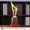 Trofeo Popular de Estrella de Cinco Puntas de Aleación de Zinc Chapado en Metal Premios Artesanía Metálica Adorno de Estrella Insignia