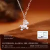 Fique Rico Imediatamente Colar Choker de Cavalo do Zodíaco em Prata Pura Corrente de Clavícula Leve de Luxo em Prata 999 Pingente Presente de Aniversário