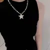 Collar de Estrellas de Colores Dopamina con Cuentas Cadena Dulce para Clavícula Estilo Vacaciones en la Playa Collar para Foto