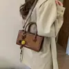 Bolso de Mano Cuadrado Pequeño Simple de Estilo Coreano para Mujer 2026 Invierno Nuevo Elegante Bolso Cruzado de Hombro Color Bloqueado de Lujo Ligero