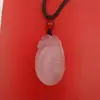 Pingente de Bolsa Buda Guanyin com Fivela Segura de Calcedônia Gelo Branco Natural para Homens e Mulheres Presente de Casal Pingente de Colar
