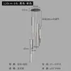 Luzes de escada longas e finas, minimalistas e luxuosas, luminárias pendentes em forma de U, iluminação moderna para salas de estar de pé-direito duplo e luminárias para vilas com pé-direito alto
