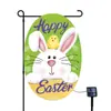 Bandera de Jardín de Pascua Transfronteriza Decoración de Patio Festivo Bandera Colgante de Conejo y Huevo Bandera de Poliéster Lino de Doble Cara Personalización