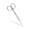 Venta al por mayor del fabricante Tijeras de acero inoxidable para recortar cejas Codo Hilo de corte Cortapelos nasales Tijeras de costura Herramientas de belleza Yangjiang