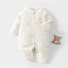 Macacão Acolchoado para Passeio de Outono e Inverno de Recém-Nascido 40g Acolchoado Fino Tecido de Segurança Classe A Acabamento Sem Costura