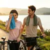 Toalla deportiva refrescante, toalla de hielo para fitness al aire libre, toalla absorbente de sudor y refrescante, toalla con funda de silicona, bolsa para senderismo, toalla de secado rápido