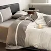Juego de cuatro piezas de algodón cepillado, grado A, 100 hilos, 100% algodón puro, nueva colección otoño/invierno 2025, funda de edredón y juego de cama engrosados