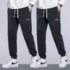 Calça casual masculina de veludo cotelê, novo estilo outono 2025, calça jogger versátil para primavera e outono, calça de moletom masculina com cintura elástica