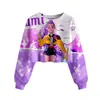 Patrón Transfronterizo Nuevo Grupo Cazador de Brujas K-Pop Sudadera Casual Corta para Chicas Estampado 3D Cuello Redondo Suministro
