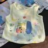 Chaleco infantil de Lyocell, estilo fino para primavera y otoño, camiseta sin mangas de bebé a rayas de dibujos animados para niños y niñas, moderno