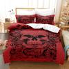 Amazon Transfronterizo Set de Tres Piezas de Dibujos Animados Ropa de Cama para Niños Calavera Oscura Funda de Edredón Sábanas Fabricante de Ropa de Cama Venta al por Mayor