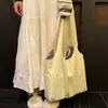 Bolsa de Lona Estilo Ins Coreano para Mulheres, Estilo Preguiçoso, Grande Capacidade, Versátil para Uso Diário, Bolsa de Ombro Casual