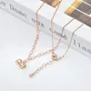 [] Oferta especial colar feminino corrente clavícula estilo vazado zircônia microincrustado colar feminino joia estilo executivo