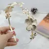 Estilo Coreano Estilo Mori Strass Simples Retrô Pérola Cristal Liga Metálica Tiara Celebridade da Internet Fresca Elegante Super Fada Tiara Acessório de Cabeça