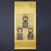 Pintura de Rollo, Caligrafía y Pintura Antigua, Pintura de Entrada, Estilo Vintage, Ya Enmarcado, Thangka Religioso, Pintura Colgante de Mil Brazos Mil Ojos