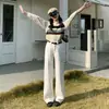 Jeans rectos estilo retro americano para mujer, nuevo estilo verano y otoño 2026, pantalones de pierna ancha holgados de cintura alta hasta el suelo para mujeres petite