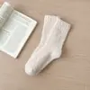 Calcetines de vellón de coral sin pelusa transfronterizos para hombre y mujer, calcetines de vellón de color liso, media caña, cálidos para dormir, calcetines de piso