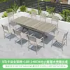 Mesas y Sillas de Aluminio Blancas Estilo Artístico Minimalista para Exterior en Stock para Patio y Terraza, Mesas y Sillas Totalmente de Aluminio Color Champaña Resistentes al Sol