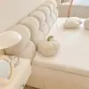 Cama de Tela de Terciopelo Moderna Estilo Ins Color Crema, Cama Puff, Cama Simple de Tela, Cama Doble Nube para el Hogar
