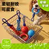 Brinquedo de Cão Nunbell de Corda de Algodão Trançada Transfronteiriço para Dentição e Resistente a Mordidas com Nó para Esconder Petiscos Tamanhos Grande, Médio e Pequeno