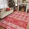 Alfombra de suelo de cachemira sintética navideña, decoración festiva, alfombra para sala de estar con árbol de Navidad, manta para sofá resistente a la suciedad, alfombra de noche para dormitorio