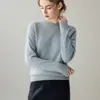 Suéter de Cachemir 100% Puro para Mujer, Estilo Nuevo Invierno 2025, Tejido de Siete Puntos Engrosado~, Suéter de Corte Holgado con Cuello Redondo, Suéter Base para Mujer