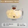 Lâmpada Francesa de Luxo Leve para Quarto Principal Estilo Creme Lâmpada de Cristal Folha de Ginkgo Lâmpada de Teto Simples Moderna para Sala Lâmpada de Teto de Espectro Completo