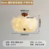 Lâmpada Francesa de Luxo Leve para Quarto Principal Estilo Creme Lâmpada de Cristal Folha de Ginkgo Lâmpada de Teto Simples Moderna para Sala Lâmpada de Teto de Espectro Completo